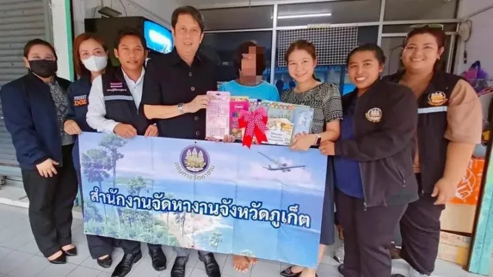 Phuket officials arrange support for family caring for disabled man and child