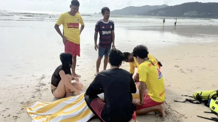 Patong lifeguards keep rip-current warning in place after 33 June rescues