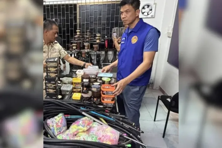 Illegal hookah shop shut down in Phuket