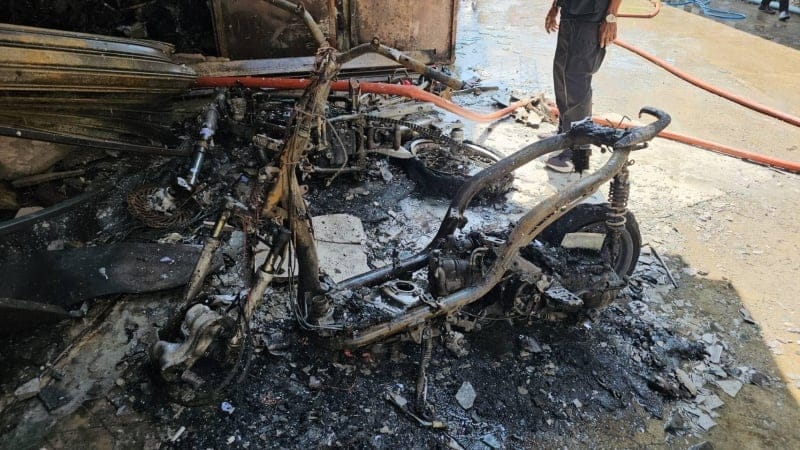 Electric motorcycle suspected in Phuket commercial building fire