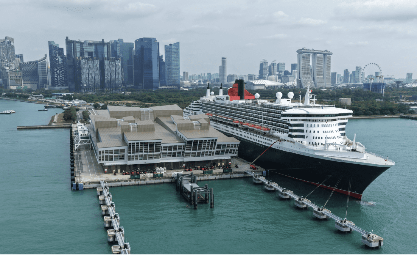 Iconic Cunard ship visits Singapore