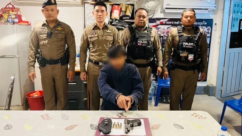 Teen arrested in Phuket checkpoint with modified gun and 11 bullets