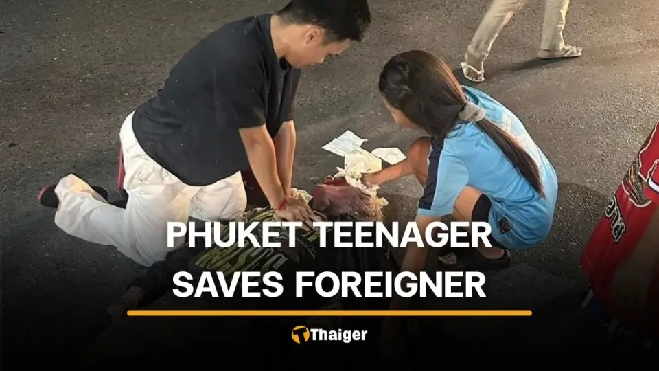 Phuket少年因用心肺复苏救回路边倒地外籍男子获赞