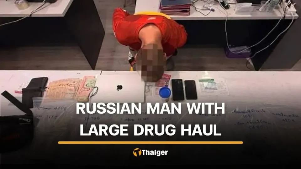 Russian man arrested on Phuket-Pattaya bus with meth, heroin and ketamine