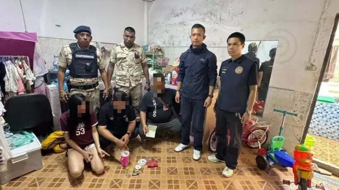 Three arrested in Phuket City drug raid, police seize 55.45 grams of crystal meth