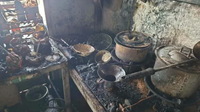 他朗區無人看管的煮玉米鍋引發住宅火災