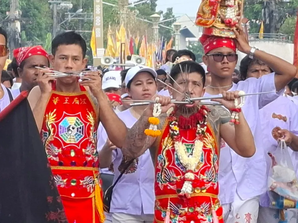Phuket Vegetarian Festival processions draw crowds on day eight