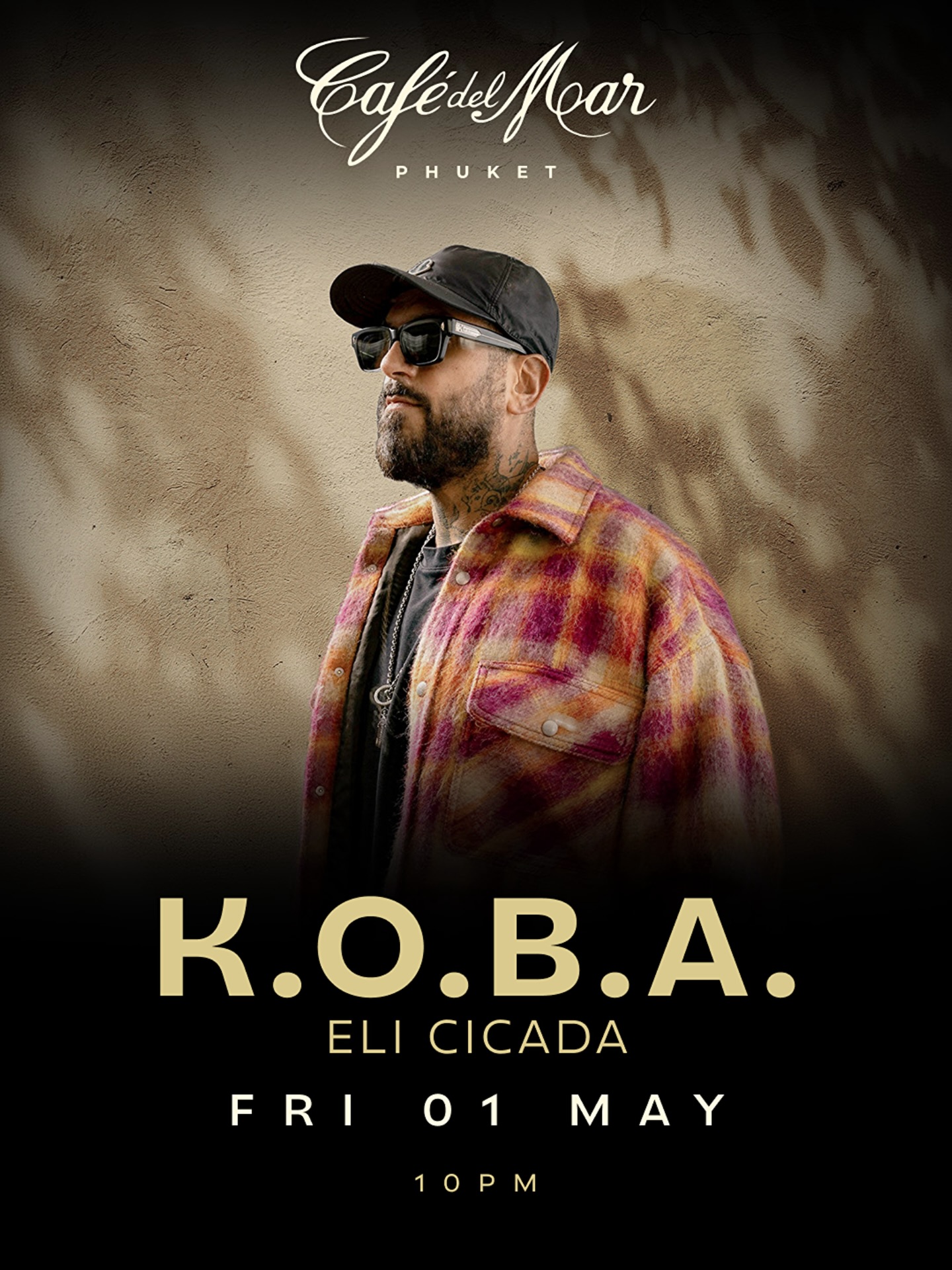 Friday, 01 May | 🇫🇷K.O.B.A. @k.o.b.a.music aka DJ TITO @titokoba returns to Café Del Mar Phuket